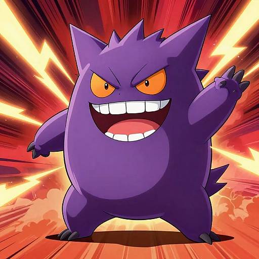 Fierce Gengar in Soviet Propaganda Style