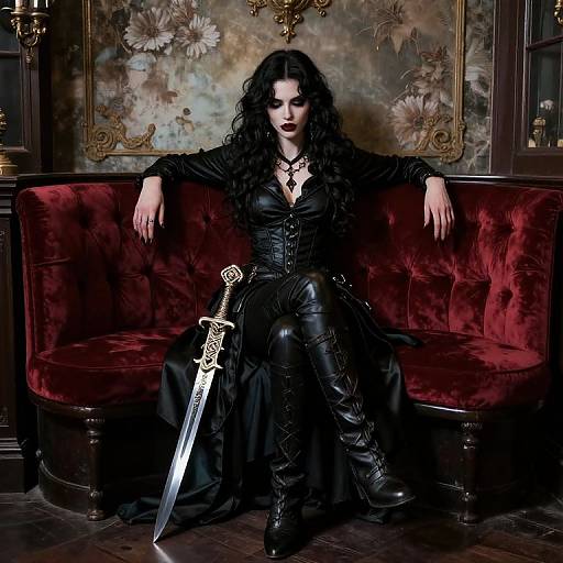 Charming Aristocratic Assassin in Booth