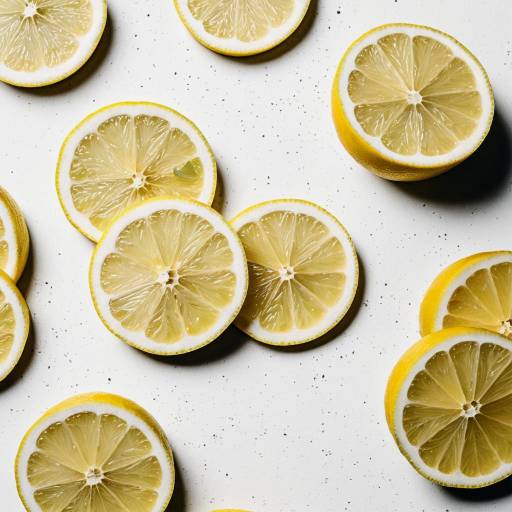 Photorealistic Lemon Slices in Minimalist Style