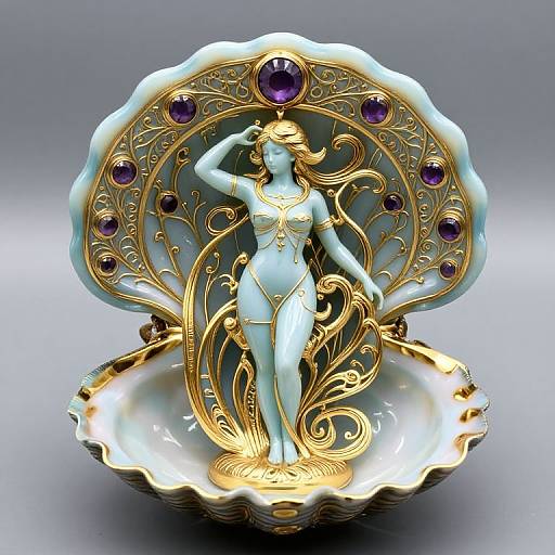 Intricate Glass Venus Comb Shell
