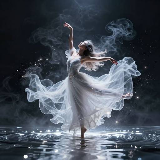 Ethereal Dancer on Mercury Surface