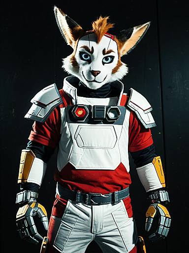 Cosplayer in Ratchet Animated Character Costume