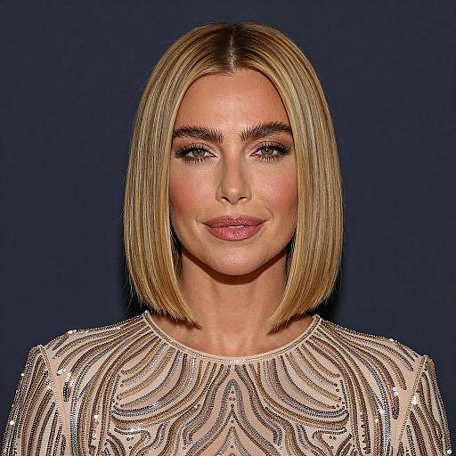 Portrait of a Woman with Blonde Bob