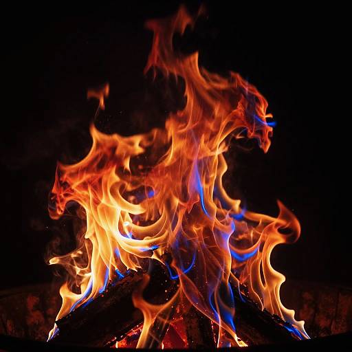 Moody Dark Fiery Blaze Background
