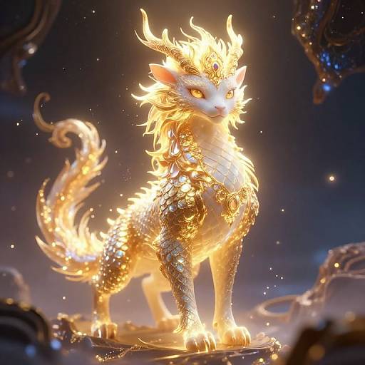 Radiant Mythical Creature from Enigmatic Dimension