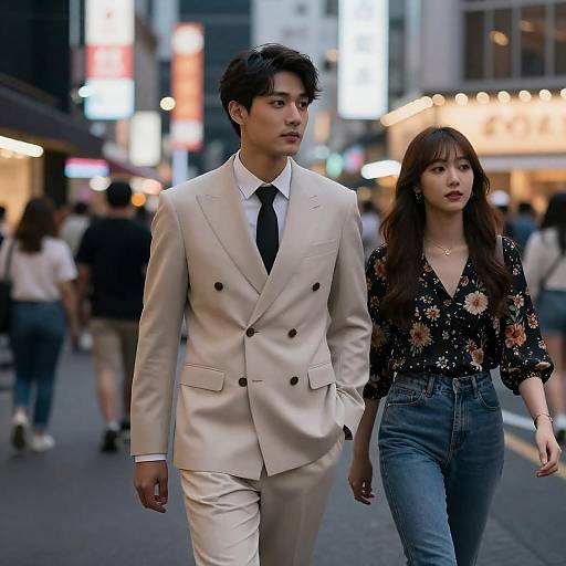 Nighttime Stroll in Neon City