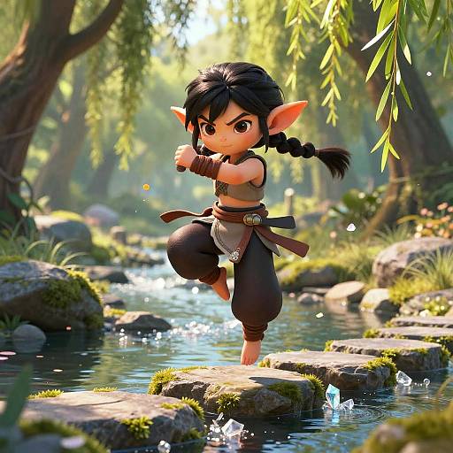 Leaping Goblin Monk of the Willows