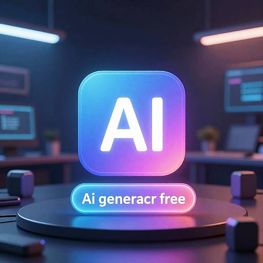 Futuristic AI Icon Generator Interface