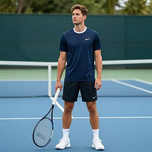 Male Tennis Player on Court