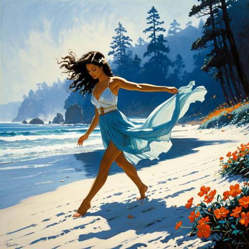 Goddess of Tranquility on the Beach