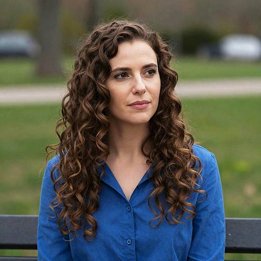 Serene Woman in a Park Setting