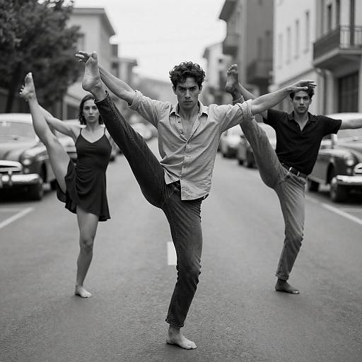 Dynamic Street Dance in Vintage Setting