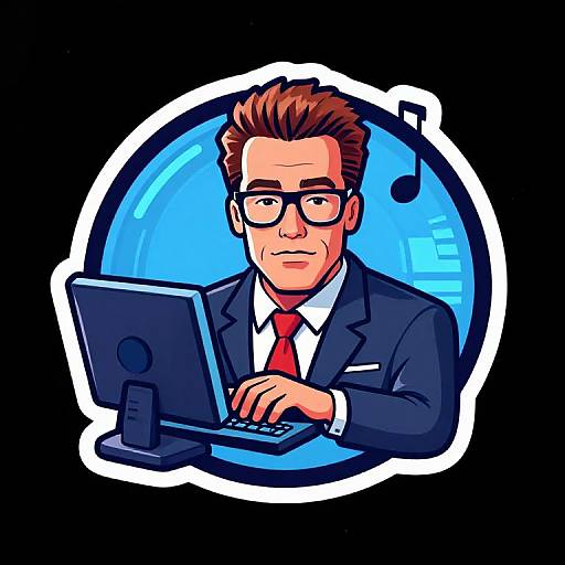 Futuristic Nerdy Arnold Schwarzenegger Logo