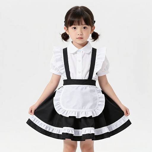 French Maid Outfit with Suspenders