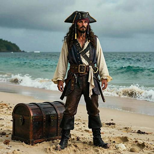 Cinematic Pirate and Treasure Chest