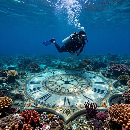 Surreal Underwater Dreamscape with Mandalas