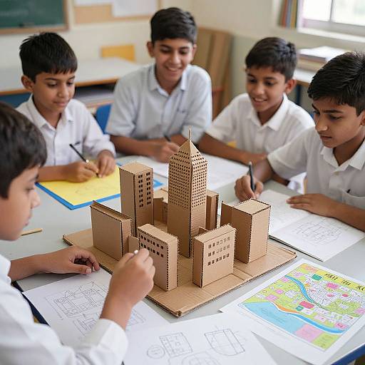 Pakistani Boys Creating Model City