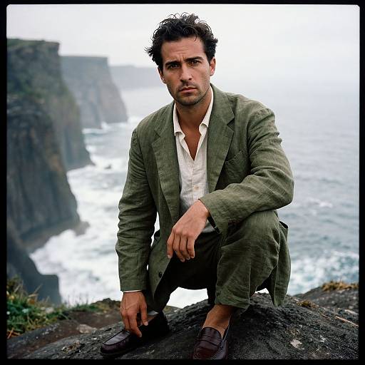 Man in Linen Suit by Cliffs