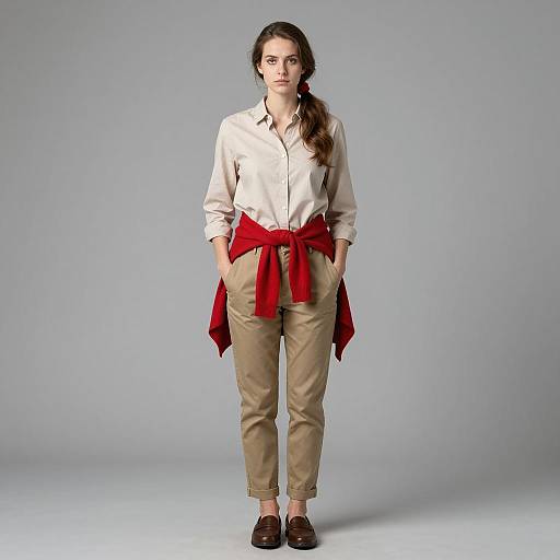 Young Woman in Casual Outfit