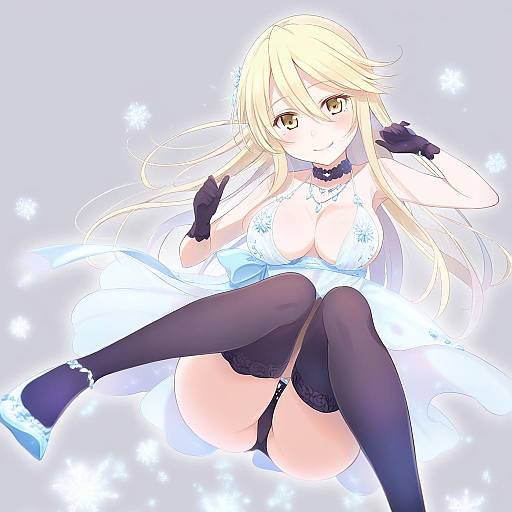 Illustration of Artoria pendragon (lancer alter) (royal icing) (fate), fate (series) in the style of Kitahara tomoe (kitahara koubou)