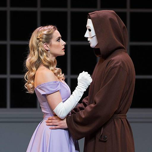 Mysterious Embrace in a Dark Room