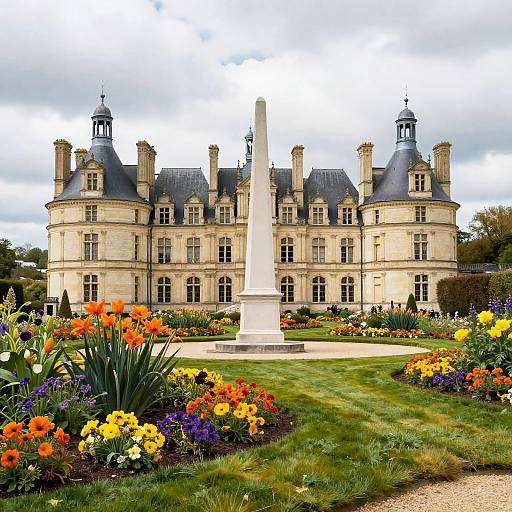 Vibrant Chateau Garden Landscape