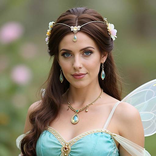 Realistic Woman in Fairy Costume