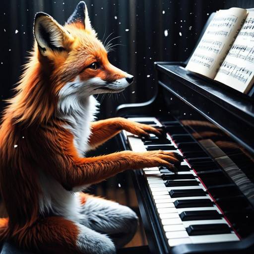 Fox Playing Piano
