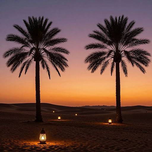 Maghrib Sunset Over Serene Desert