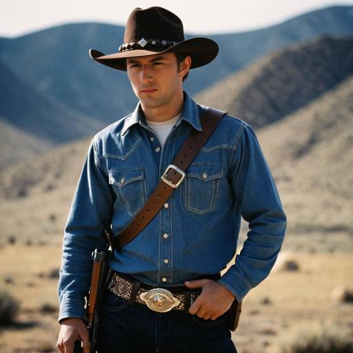 Young Cowboy in Western Outfit