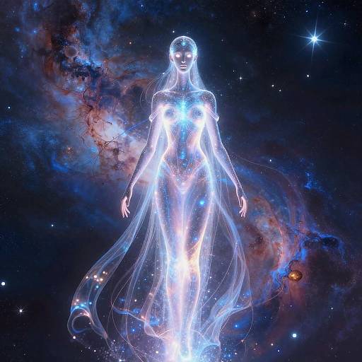 Elegant Pleiadian Humanoids in Celestial Light