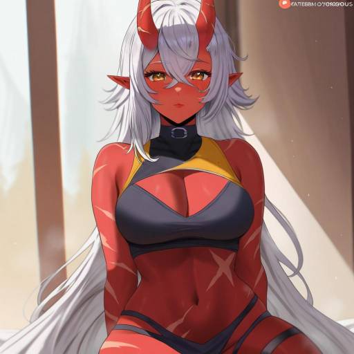 Illustration of Akumi (yoclesh), vyugen in the style of Oroborus