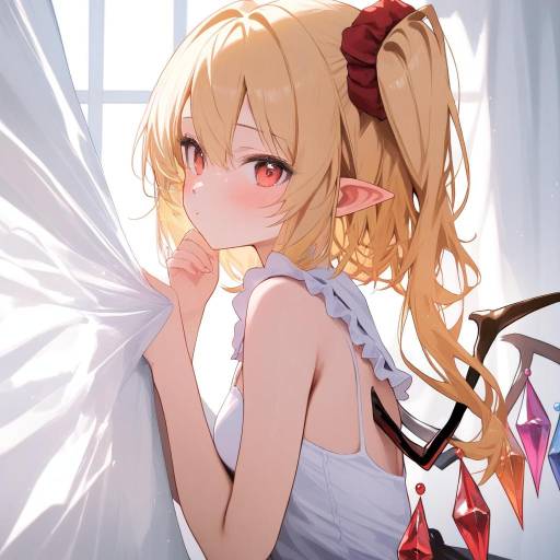Flandre Scarlet in Side View with Wings