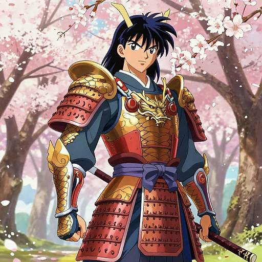 Anime Samurai Dragon Armor Warrior