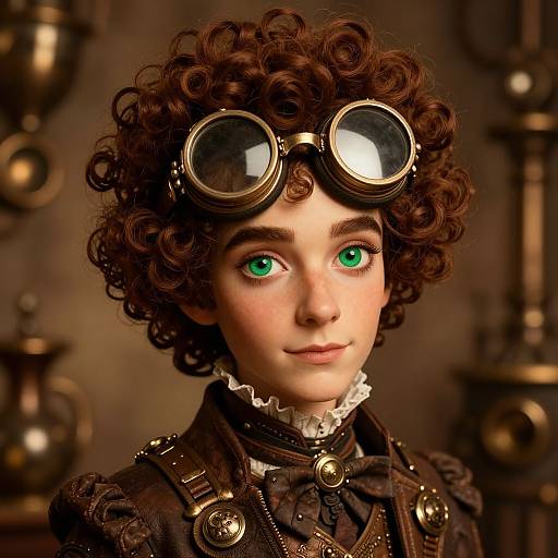 Whimsical Steampunk Character Portrait