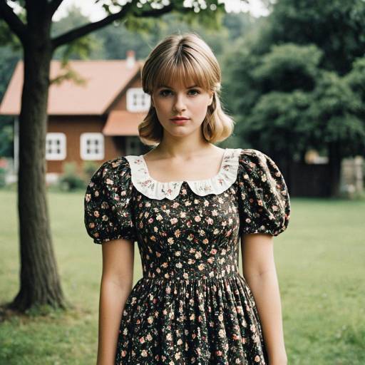Young Woman in Traditional German Dress Outdoors