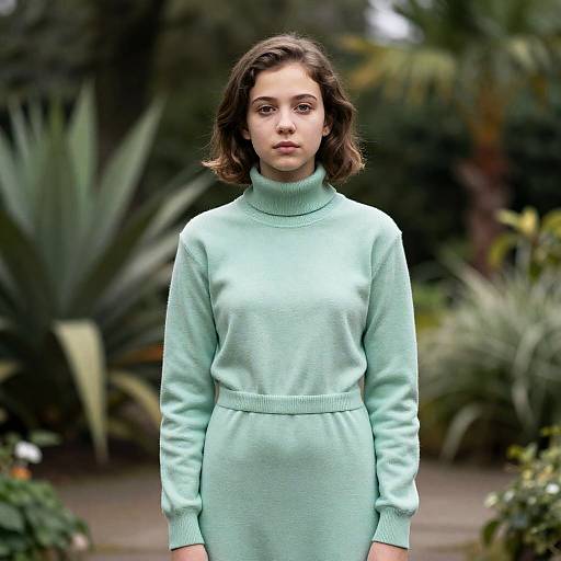 Thoughtful Teen in Botanical Garden