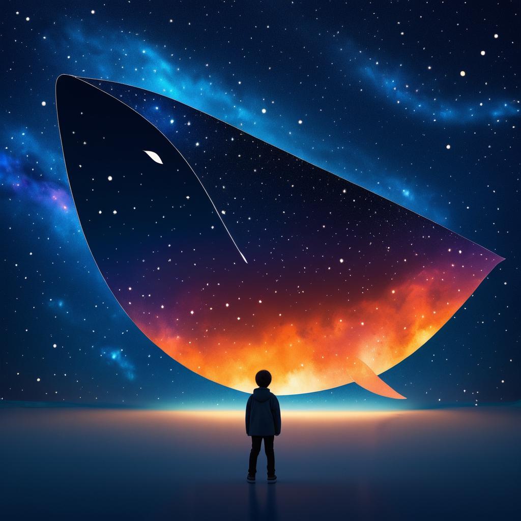 A Boy and a Cosmic Paper Whale