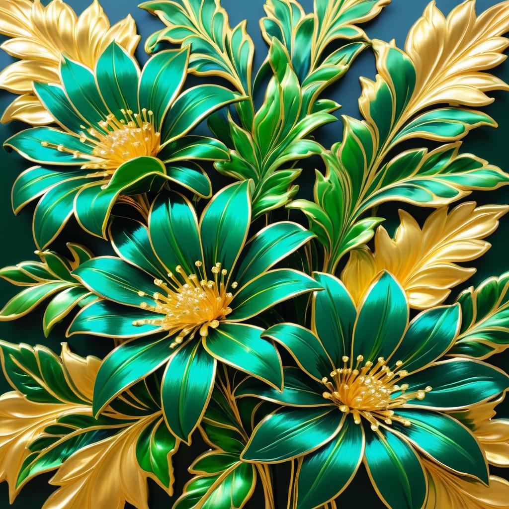 Luxurious Emerald and Gold Floral Arrangement