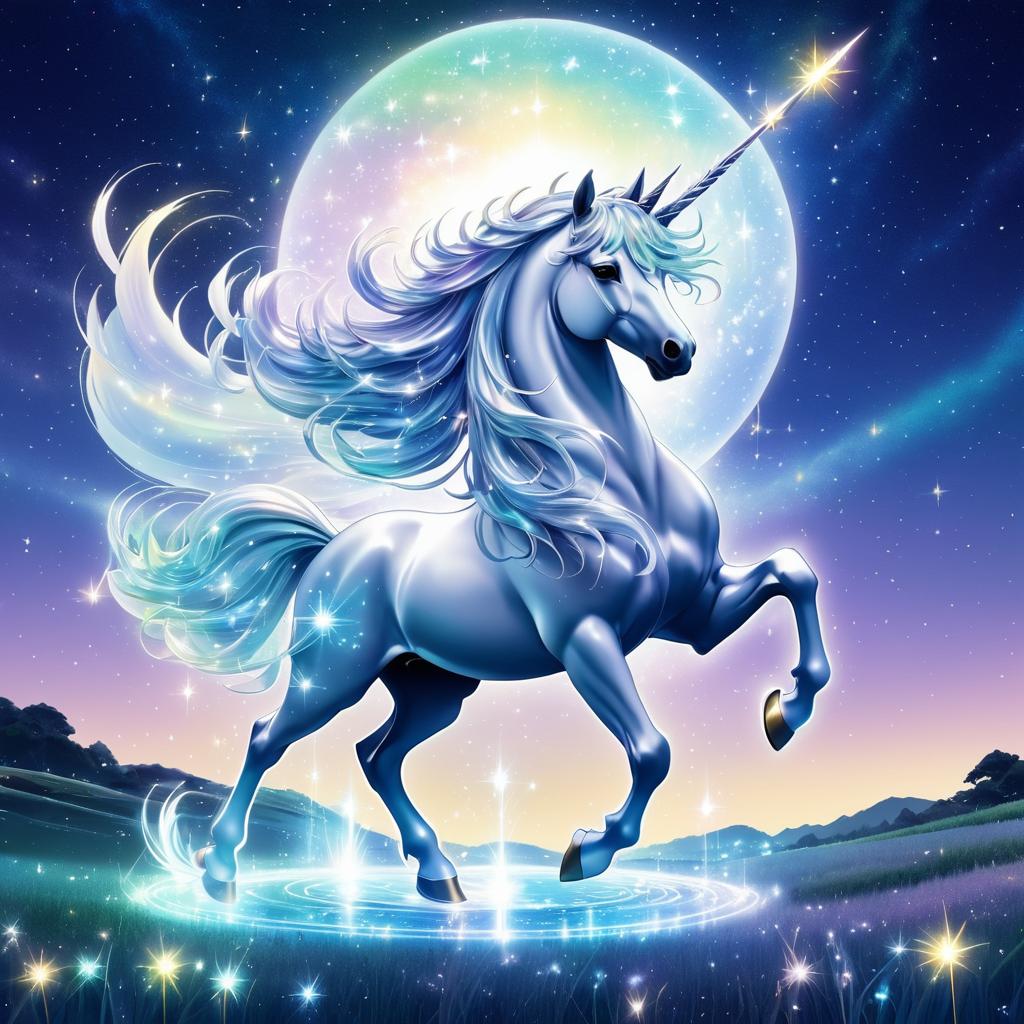 Ethereal Unicorn Summon in Starry Meadow