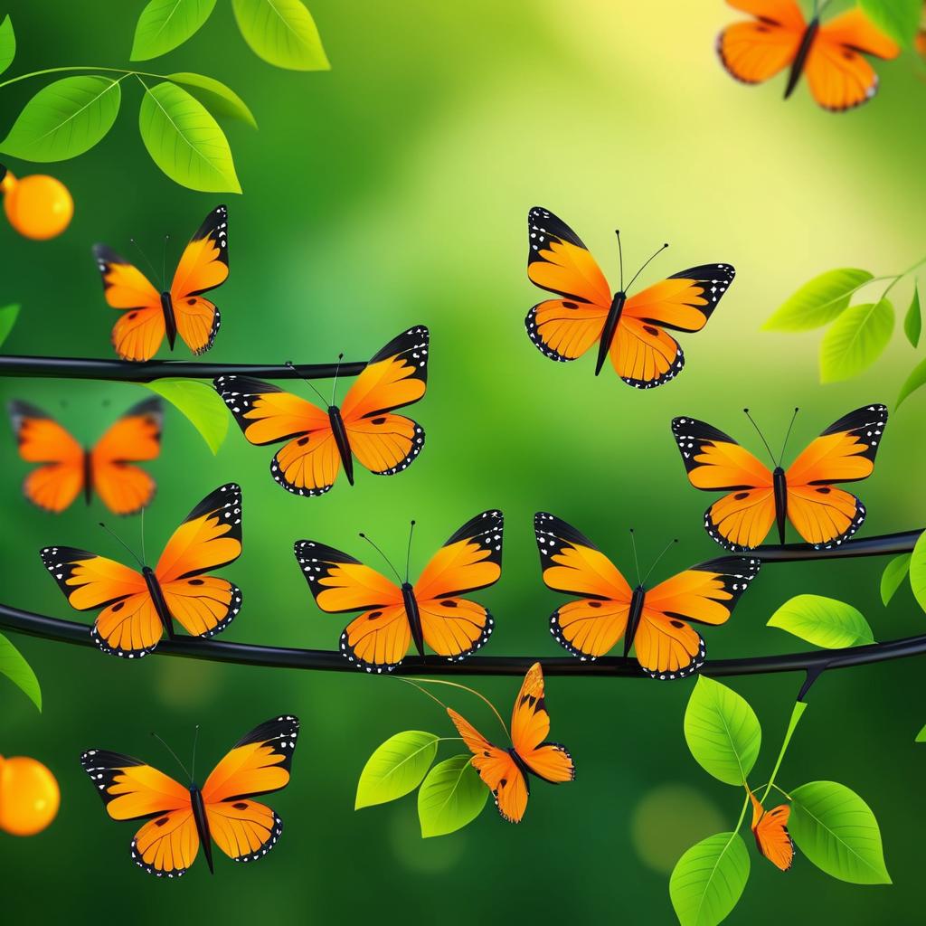 Vibrant 2D Animated Butterfly Display