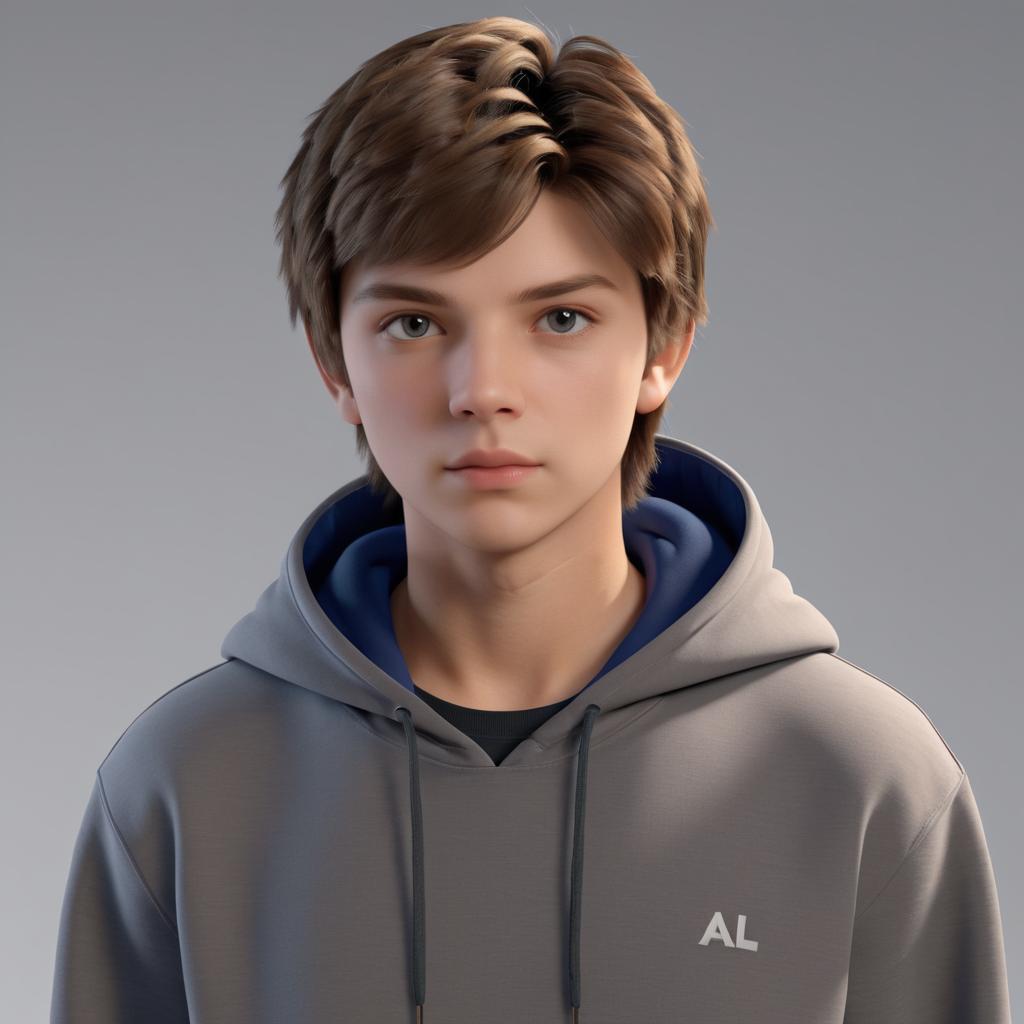 Ultra-Realistic Animated Teenage Boy