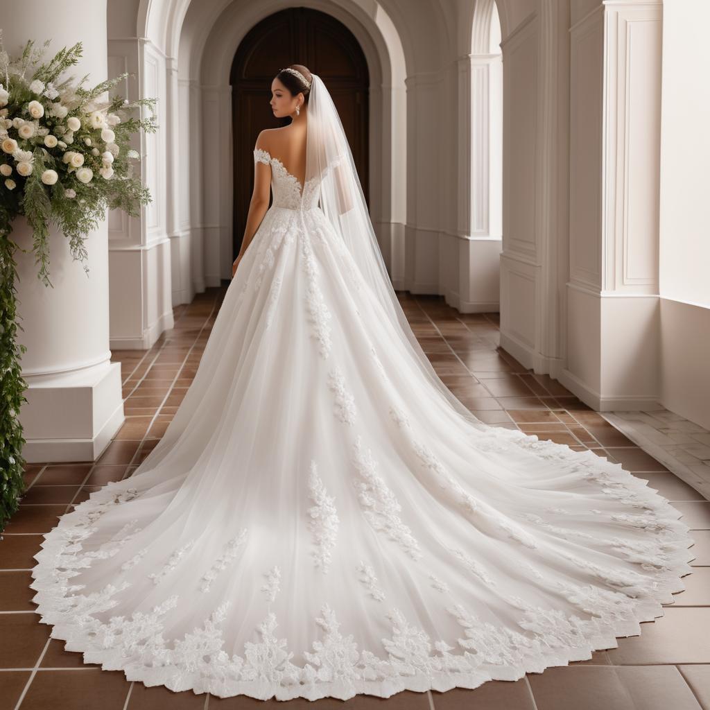 Elegant Bride in Classic Wedding Gown