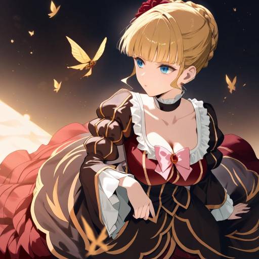 Beatrice in a Frilly Dress with Butterflies
