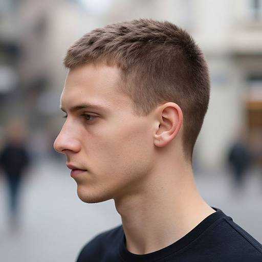Textured Bowl Cut on Fit European Man