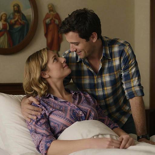 Intimate Bedroom Portrait of Couple