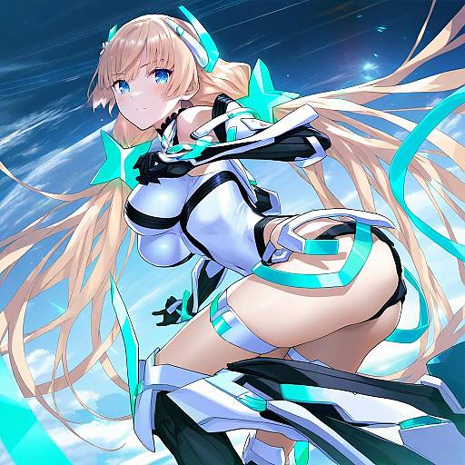 Illustration of Angela balzac, rakuen tsuihou in the style of Redjuice