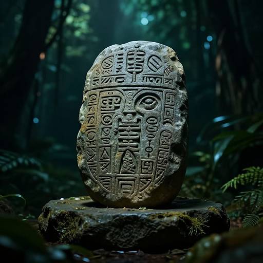 Mysterious Ancient Artifact in Jungle