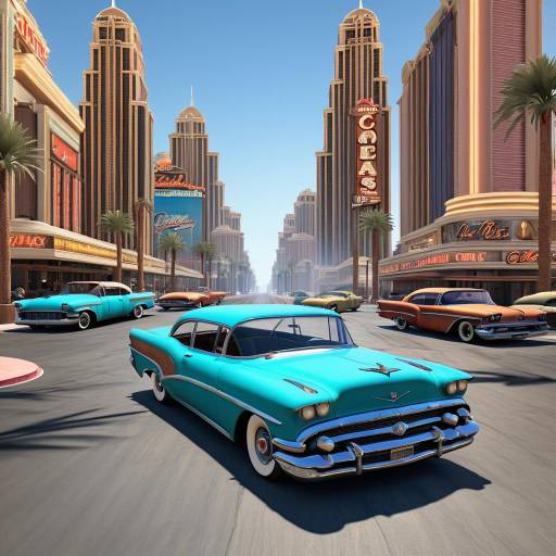 Rusty Vintage Cars on Vegas Strip