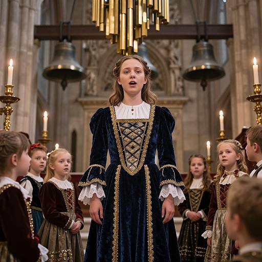 Victorian Carol Singer in Cathedral